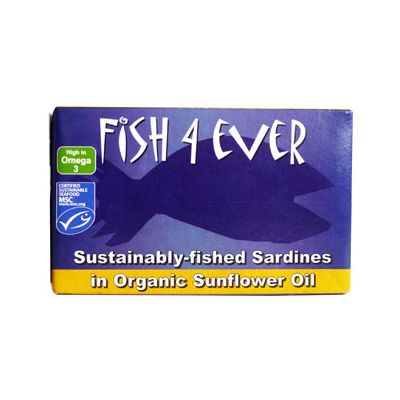 Sardines (heel) in zonnebl.olie van Fish 4 Ever, 10x 120 gr