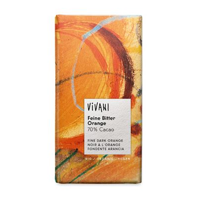 Chocoladetablet Puur Sinaasappel, van Vivani, 10x 100 gr