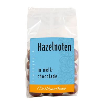 Hazelnoten in melkchocolade van De Nieuwe Band, 10x 175gr