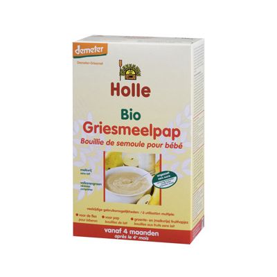 Baby-Griesmeelpap vanaf 4 maanden van Holle, 6x 250 gr. Demeter