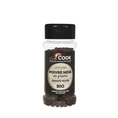 Zwarte Peperkorrels, kleinverpakking van Cook, 3x 50 gr