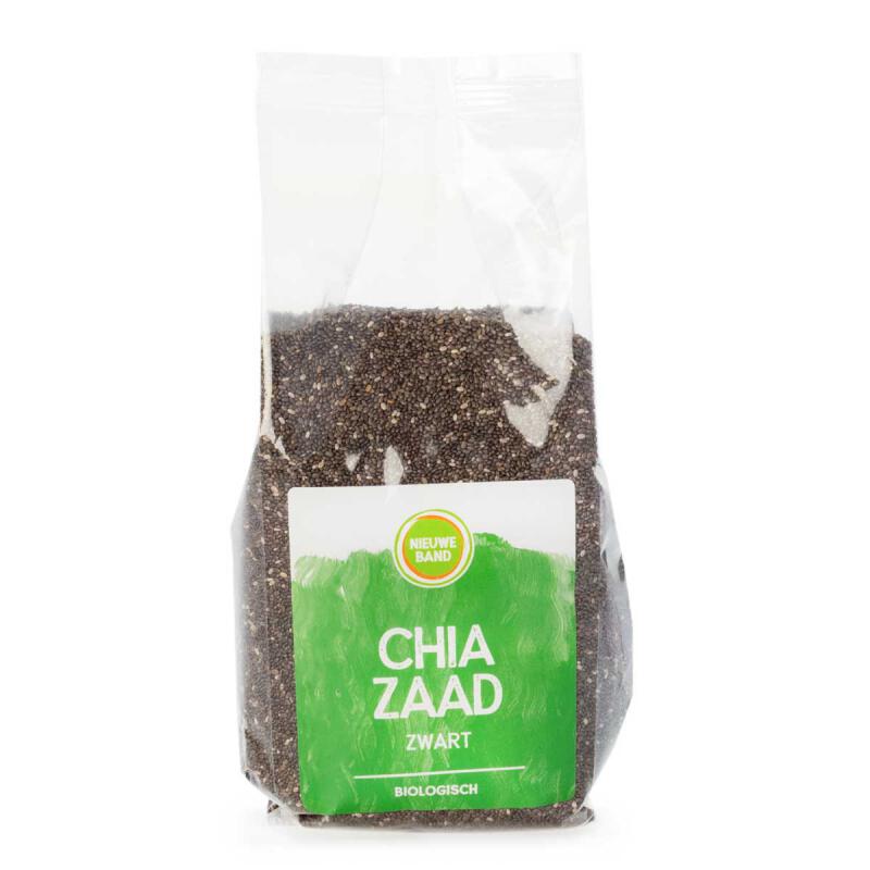 Zwart Chia-zaad van De Nieuwe Band, 500 gr. Raw Food!