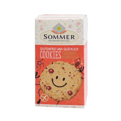 Cookies cranberry amandel sesam glutenvrij van Sommer & Co, 6x 1
