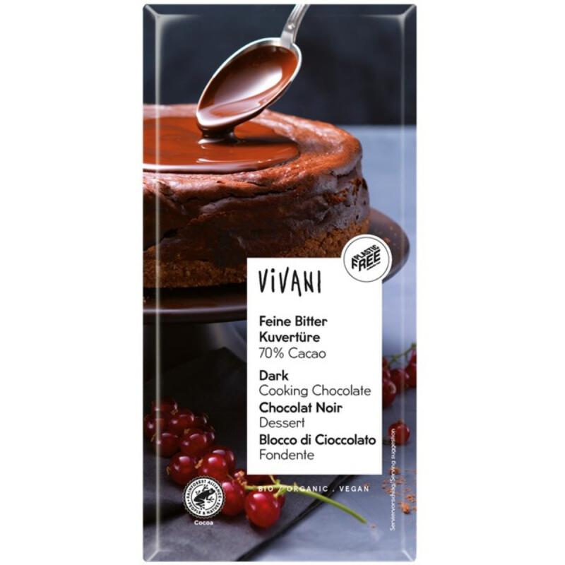 Chocoladetablet Couverture Puur van Vivani, 10x 200 gr