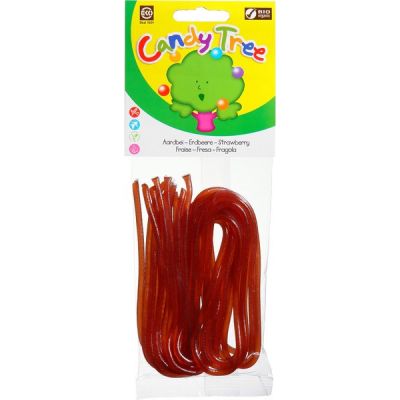 Aardbei veters van Candy Tree, 12 x 75 g