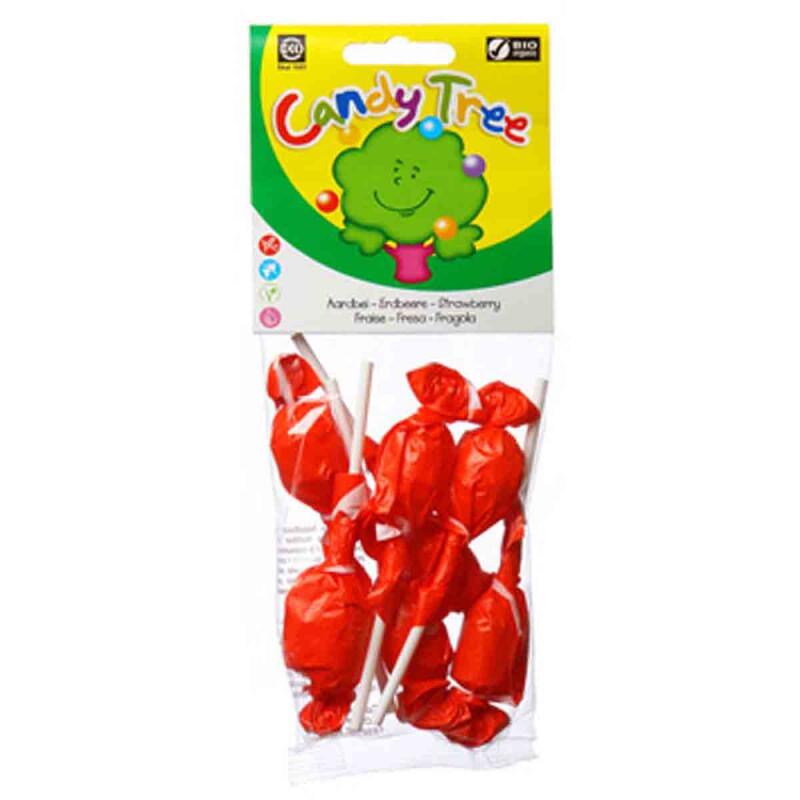 Aardbei lollies van Candy Tree, 40 x 1 stk