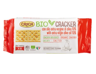 Crackers extra vergine olijfolie zout 2% van Crich, 12x 250 gr