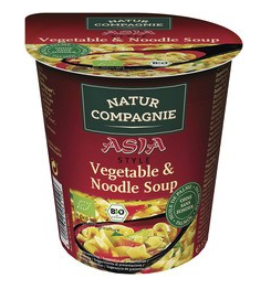 Cupnoodles Asia Vegetable & Noodle Soup van Natur Compagnie, 8 x