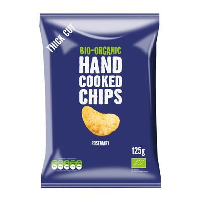 Handcooked chips rozemarijn Him. zout van Trafo, 10 x 125 g