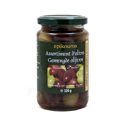 Gemengde olijven van Epikourous, 6x 320 gr