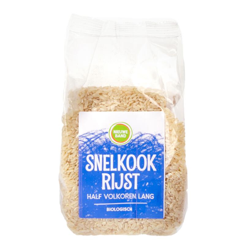 Snelkookrijst Lang Halfvol van De Nieuwe Band, 8x 500 gr