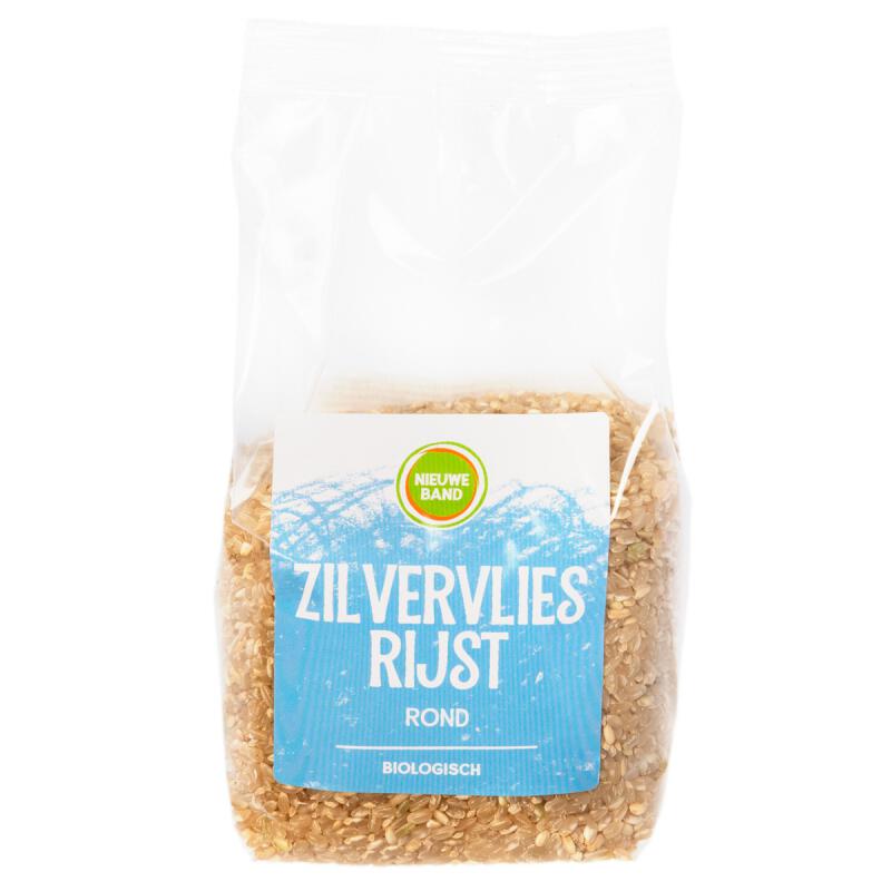 Ronde Zilvervlies Rijst van De Nieuwe Band, 8x 500 gr
