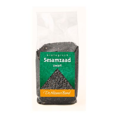 Sesamzaad zwart, 8x 250gr van De Nieuwe Band. Raw Food!