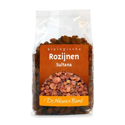 Rozijnen Sultana, pondspakken van De Nieuwe Band, 8x 500 gr. Raw