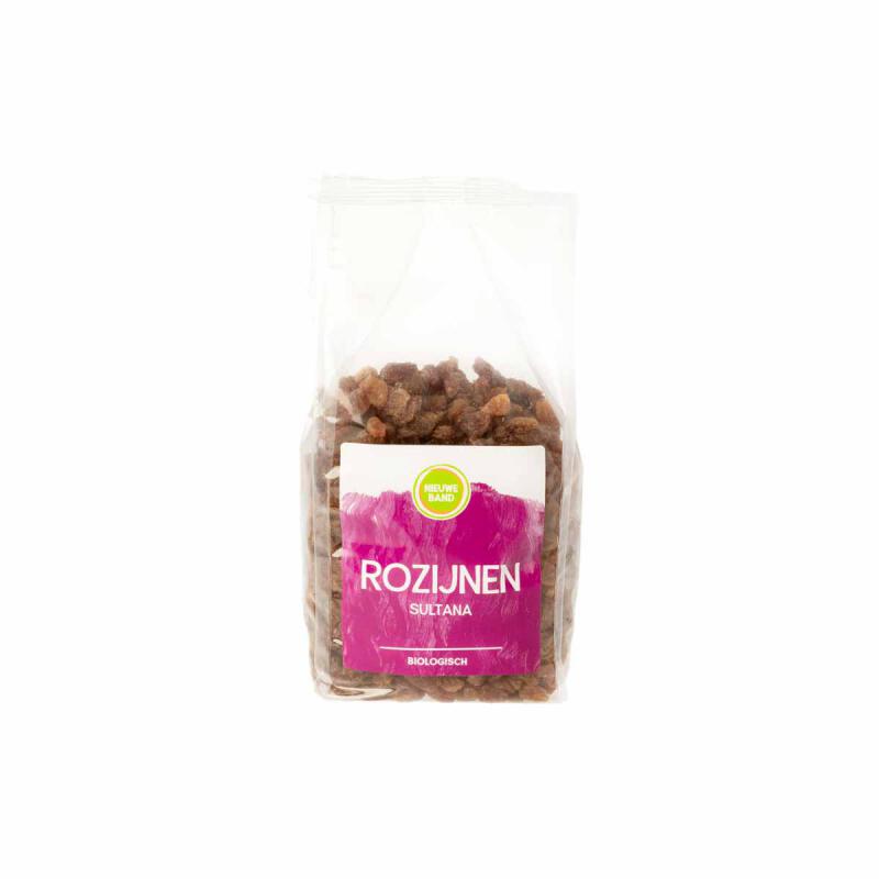 Rozijnen Sultana, pondspakken van De Nieuwe Band, 8x 500 gr. Raw