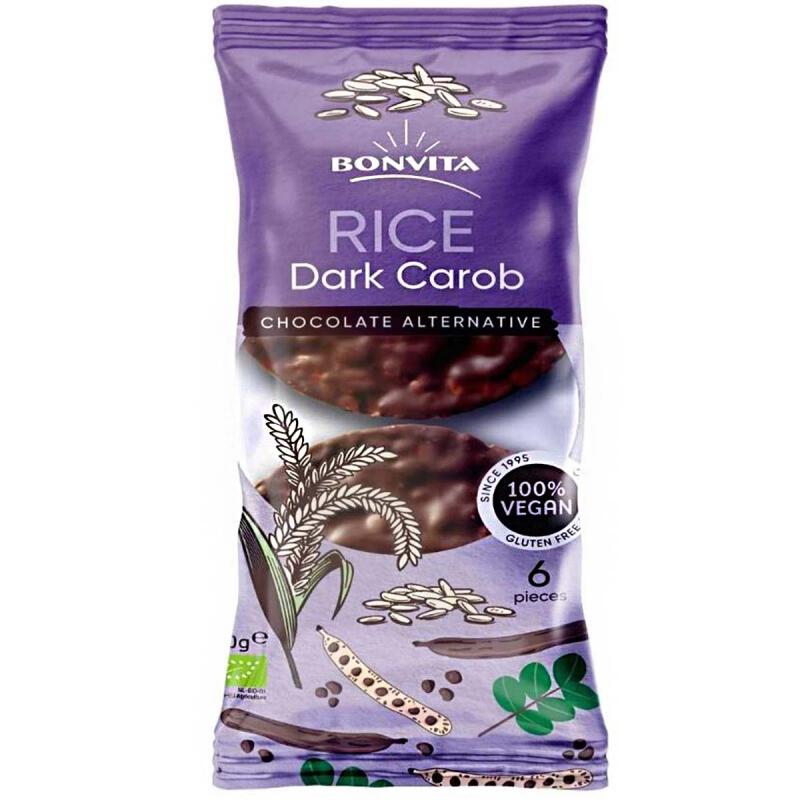 Rijstwafels carobe Bonritzz zonder zout van Bonvita, 12x 100 gr