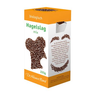 Chocolade hagelslag mix (puur-wit) van De Nieuwe Band, 6x 225 gr