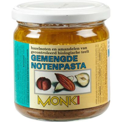 Notenpasta hazelnoot-amandel van Monki, 6x 330 gr