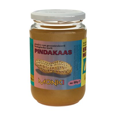 Pindakaas met zout van Monki, 6x 650 gr