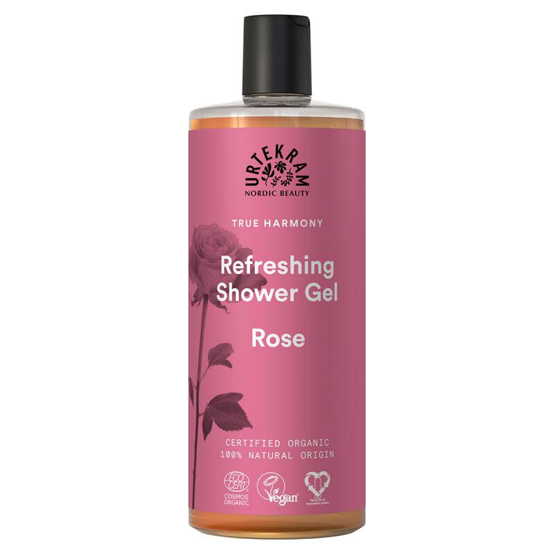 Rose shower gel van Urtekram, 1 x 500 ml