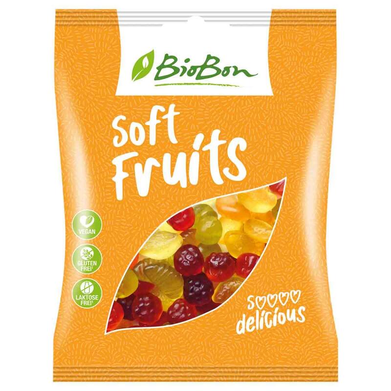Soft Fruits zonder Gelatine van BioBon, 10x 100 gr