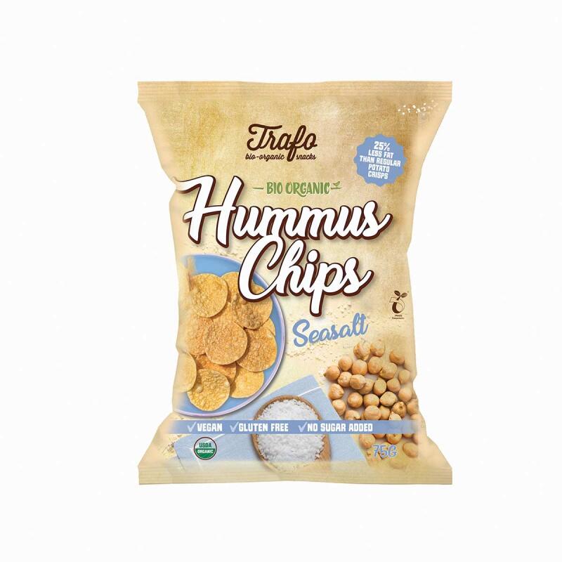 Hummus chips zeezout van Trafo, 6 x 75 g