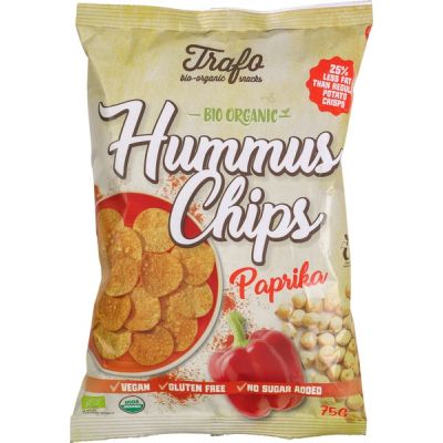 Hummus chips paprika van Trafo, 6 x 75 g