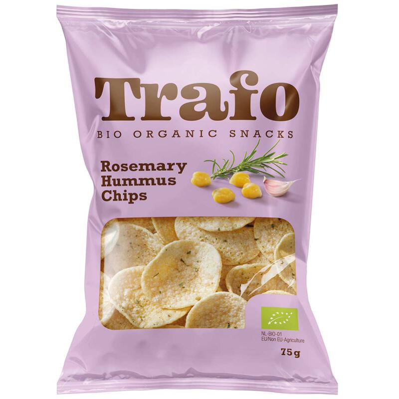 Hummus chips rozemarijn van Trafo, 6 x 75 g