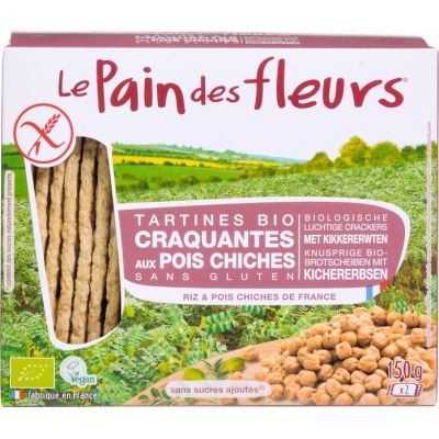 Crispbread kikkererwten GV van Le Pain Des Fleurs, 12 x 150 g