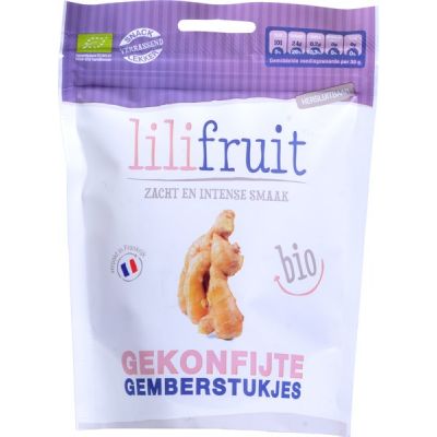 Gekonfijte gemberstukjes van Lilifruit, 6x 150 g
