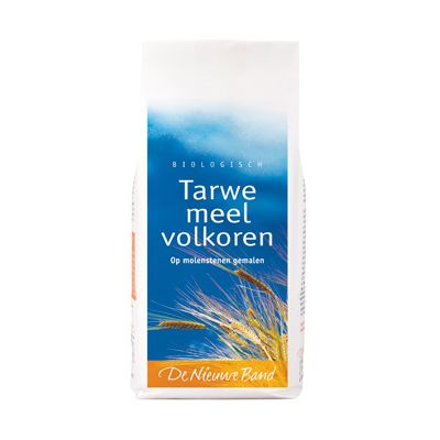 Tarwemeel volkoren van De Nieuwe Band, 8x 1000 gr