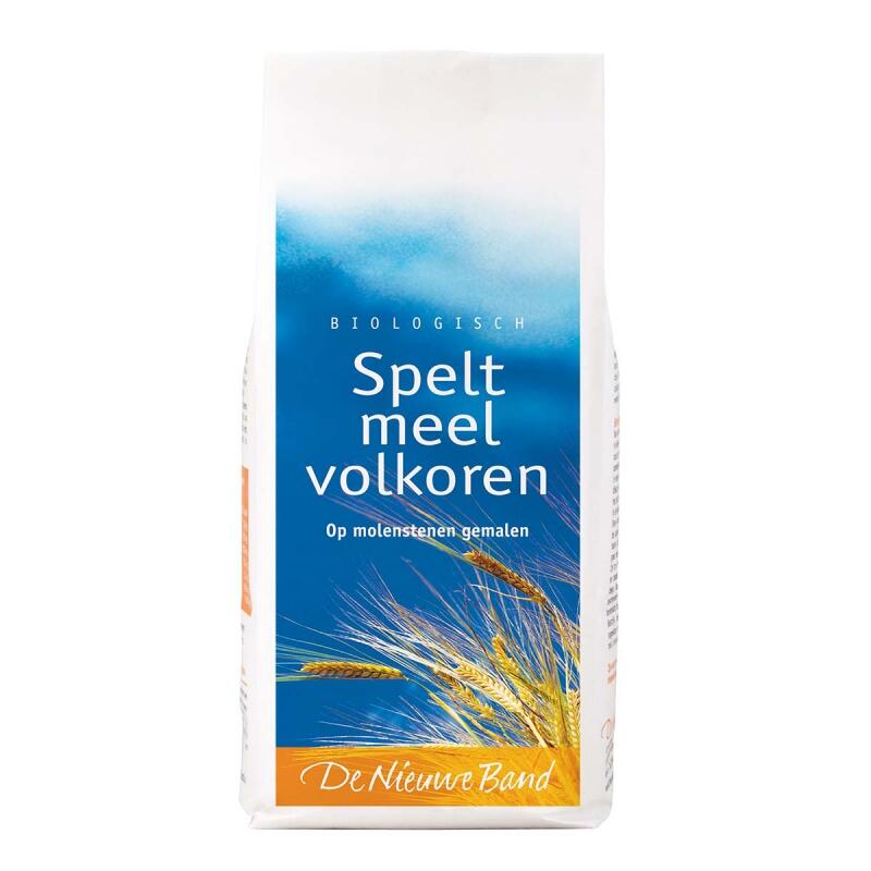 Speltmeel volkoren van De Nieuwe Band, 8 x 1000 g