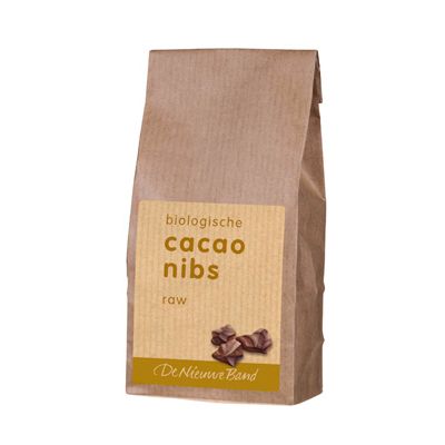 Cacao nibs (raw) van De Nieuwe Band, 250 gr