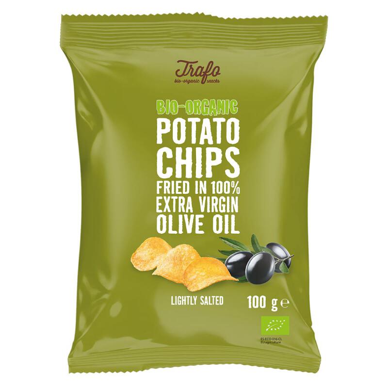 Aardappelchips (gebak. in olijfolie) van Trafo, 12x 100 gr