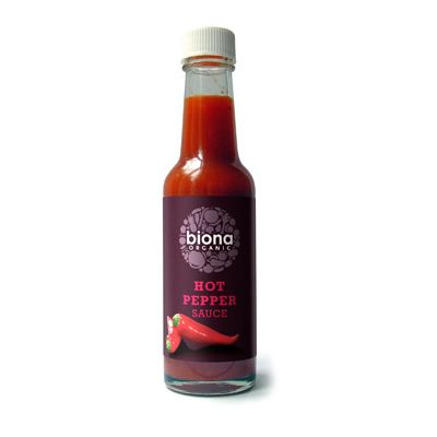 Hot pepper-sauce (tobasco) van Biona, 6x 140 ml