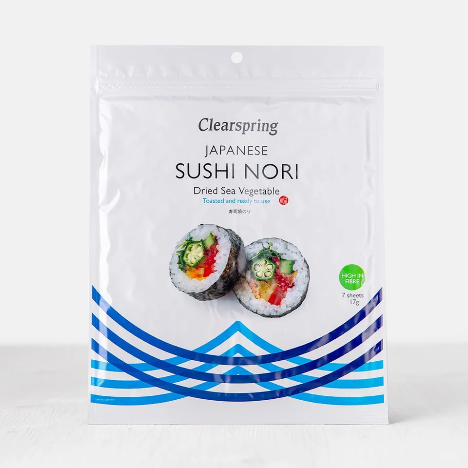 Sushi-Nori van Clearspring GEEN BIO, 8 x 17 gr
