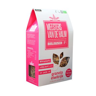 Granola eiwitrijk van Meesters van de Halm, 6 x 350 g