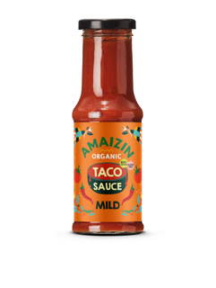 Taco saus mild van Amaizin, 6 x 220 g