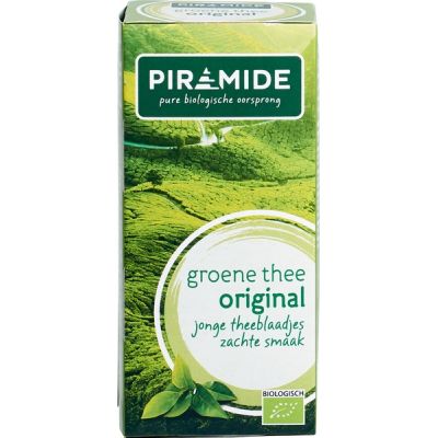 Groene thee original van Piramide, 6 x 20 builtjes