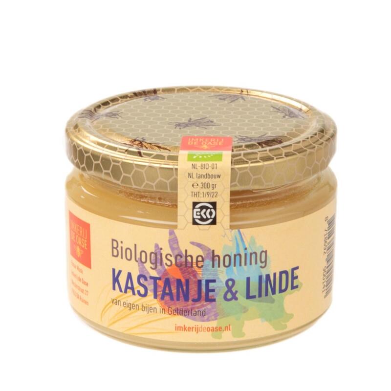 Kastanje Linde honing vloeibaar van Imkerij de Oase, 6 x 300 g