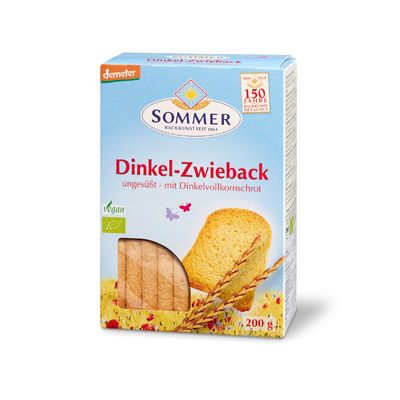 Toast spelt van Sommer & Co, 6x 200 gr Demeter