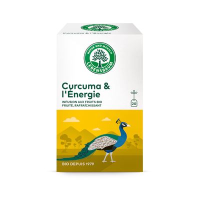 Curcuma en energie thee van Lebensbaum, 6 x 20 builtjes