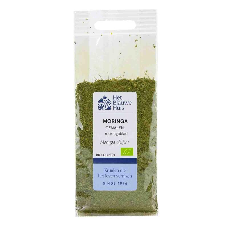 Moringa blad gemalen van Het Blauwe Huis, 5 x 20 g
