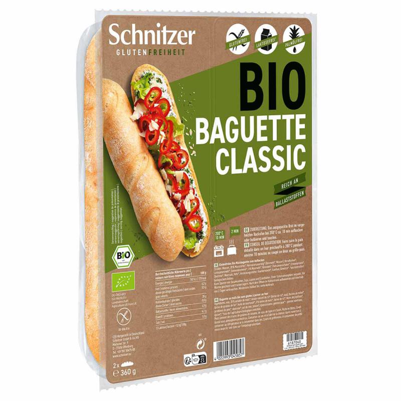 Baguette classic (glutenvrij) van Schnitzer, 6 x 360 g