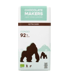 Gorilla bar 92% extra puur van Chocolatemakers, 10 x 80 g