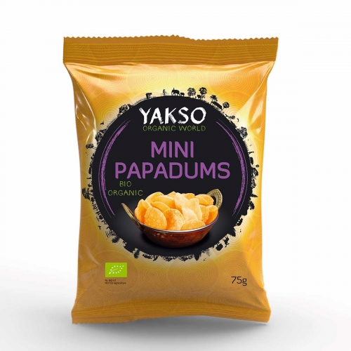 Papadums mini van Yakso, 6 x 75 g