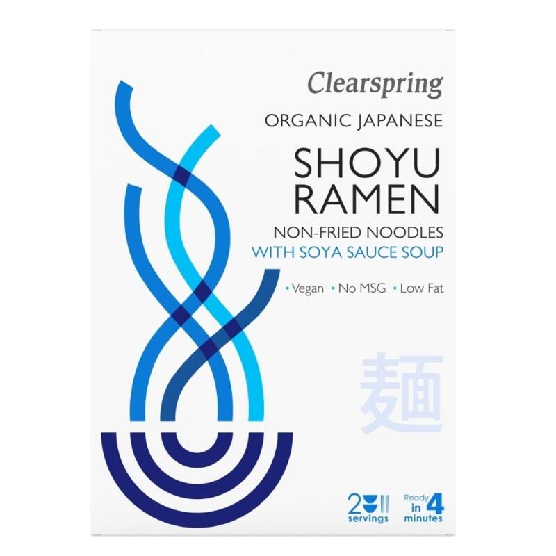 Ramen noodles shoyu soep van Clearspring, 5 x 105 g