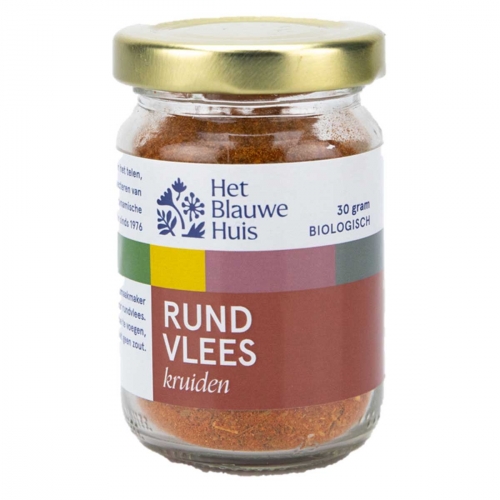 Rundvlees kruiden (in glas) van Het Blauwe Huis, 6 x 30 g