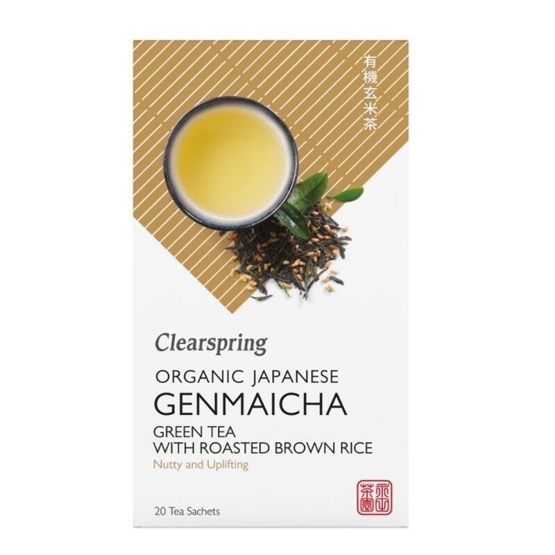 Genmaicha green tea van Clearspring, 4 x 20 builtjes