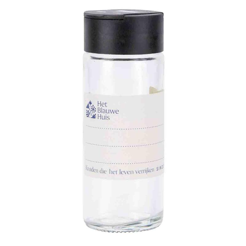 Strooipot kruid. glas, leeg van Het Blauwe Huis, 6 x 1 stk